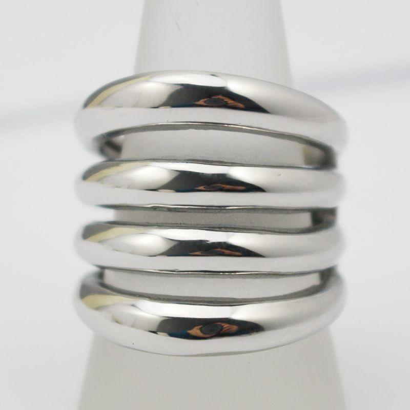 Wide Punk Style Statement Ring - Stainless Steel