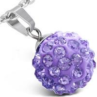 Stainless Steel Argil Disco Ball Shamballa Pendant