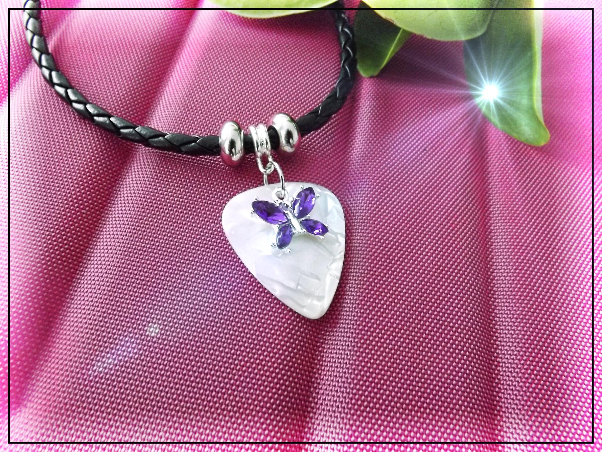 Butterfly Necklace Choker - Guitar Pick Style