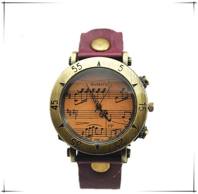 Music Notes Wristwatch - Deep Purple