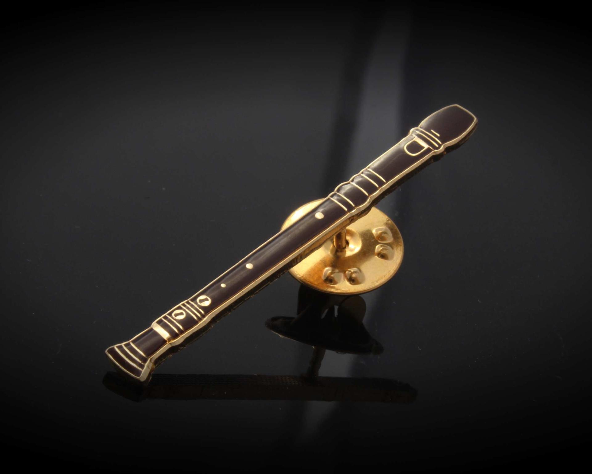Recorder Musical Instrument Pin Badge