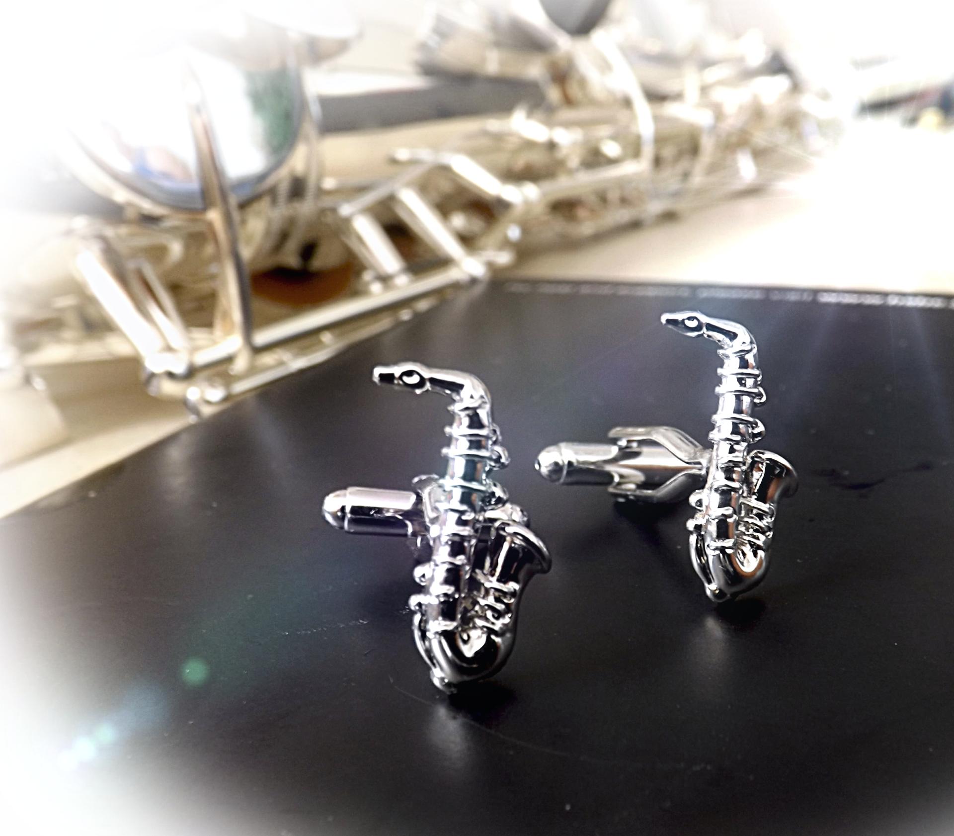 sax cufflinks