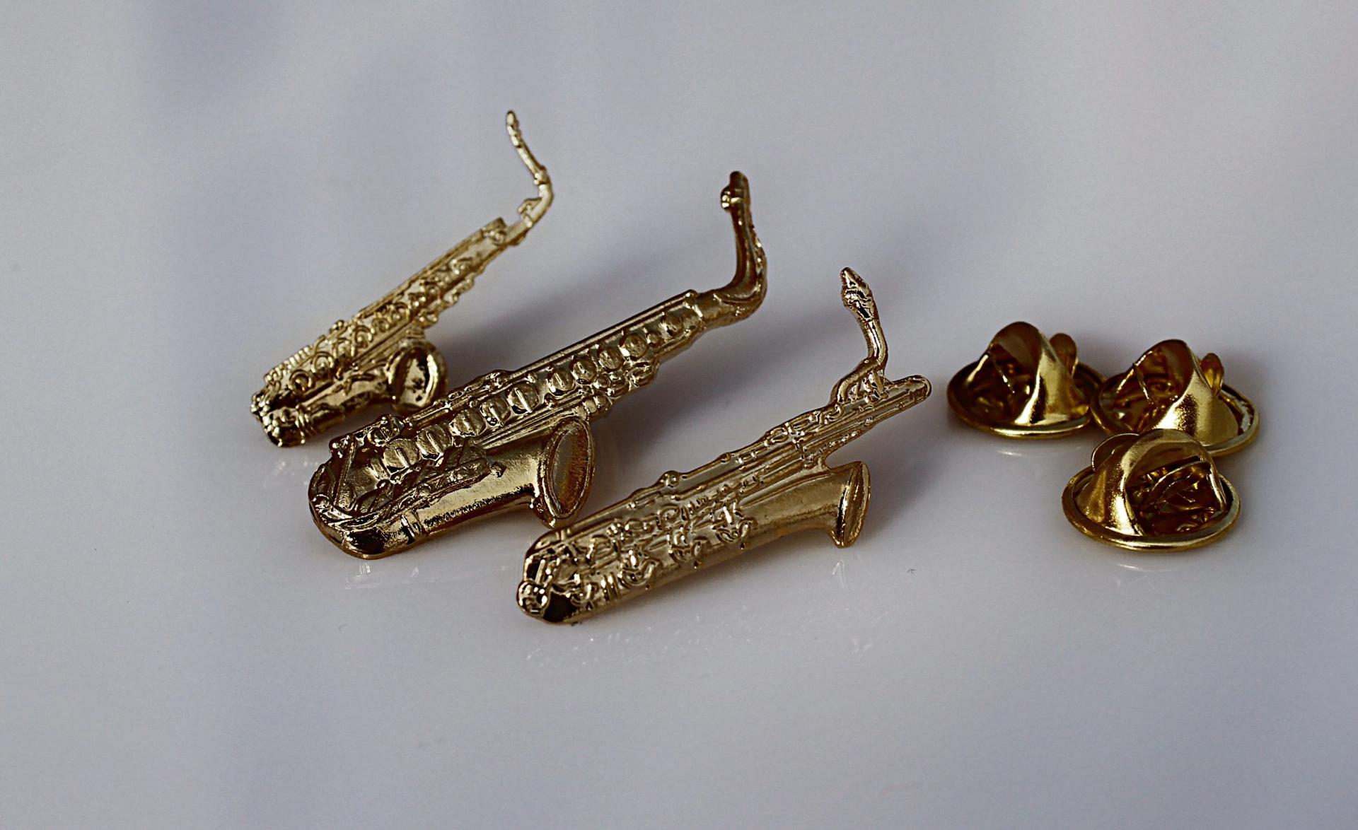 Saxophone Pin Badges - Tenor, Alto, Baritone