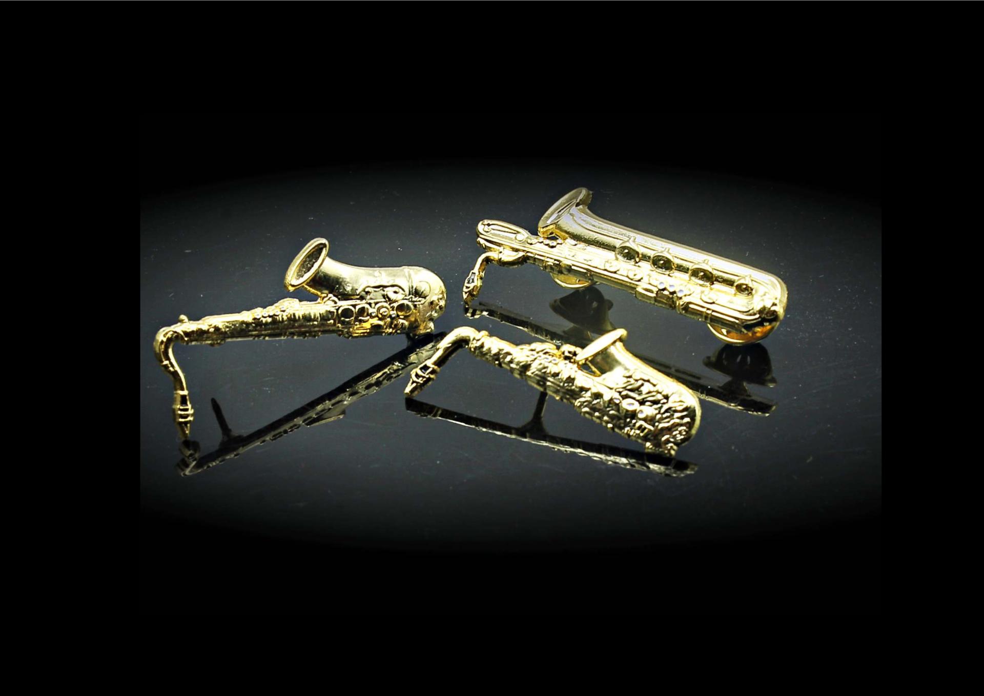 Saxophone Pin Badges - 3D Detailed Design - Alto, Tenor & Baritone