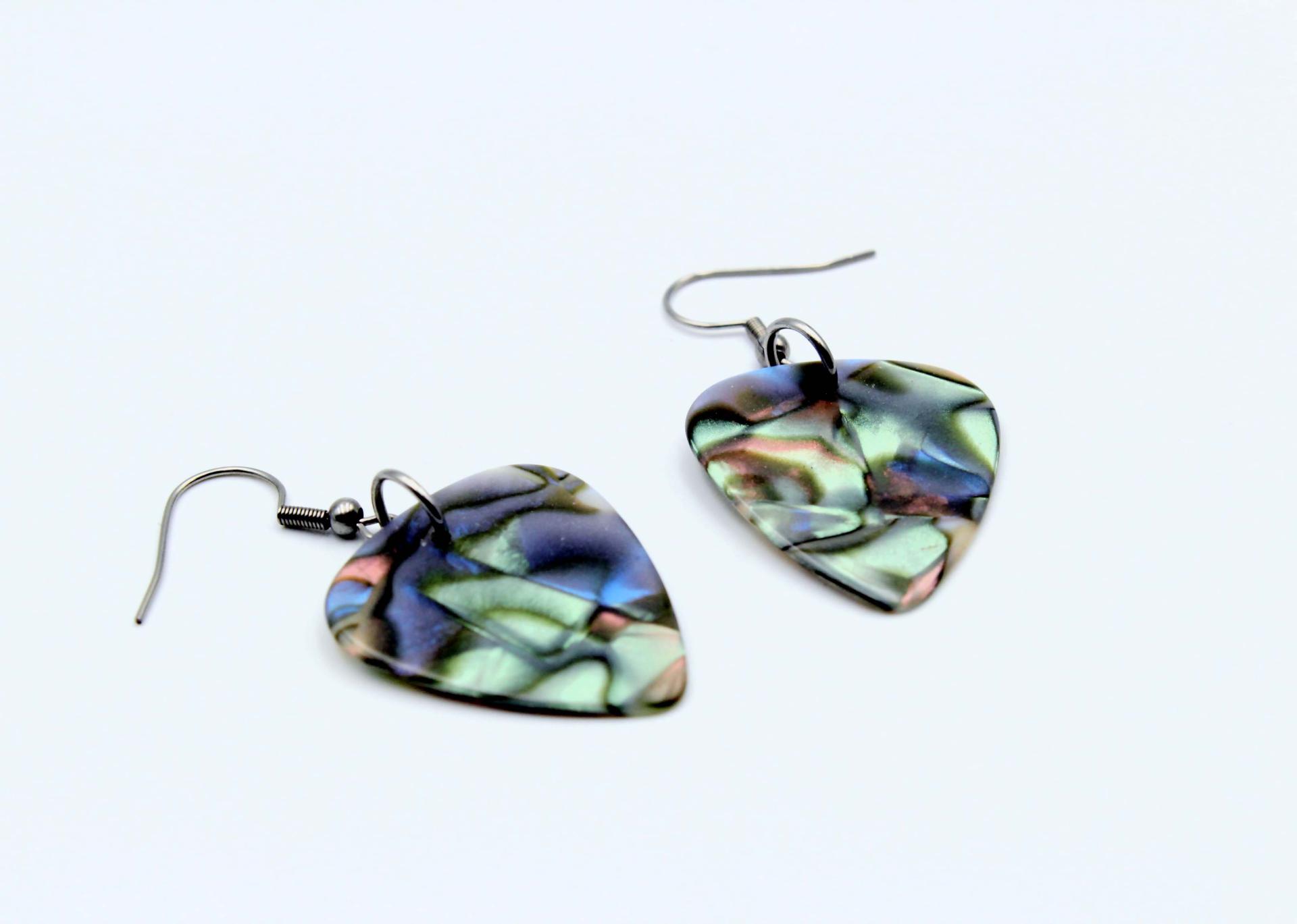 Seashell Guitar Pick Earrings