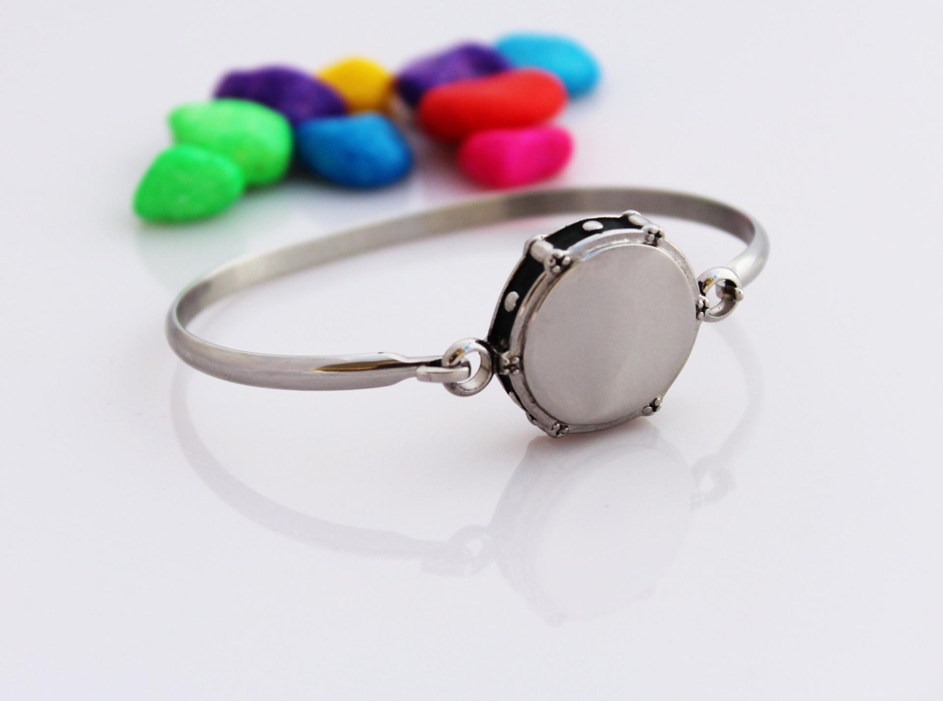Snare Drum Stainless Steel Bangle