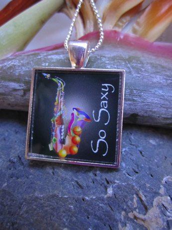 So Saxy - Funky Saxophone Resin Pendant