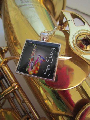 So Saxy - Funky Saxophone Resin Pendant