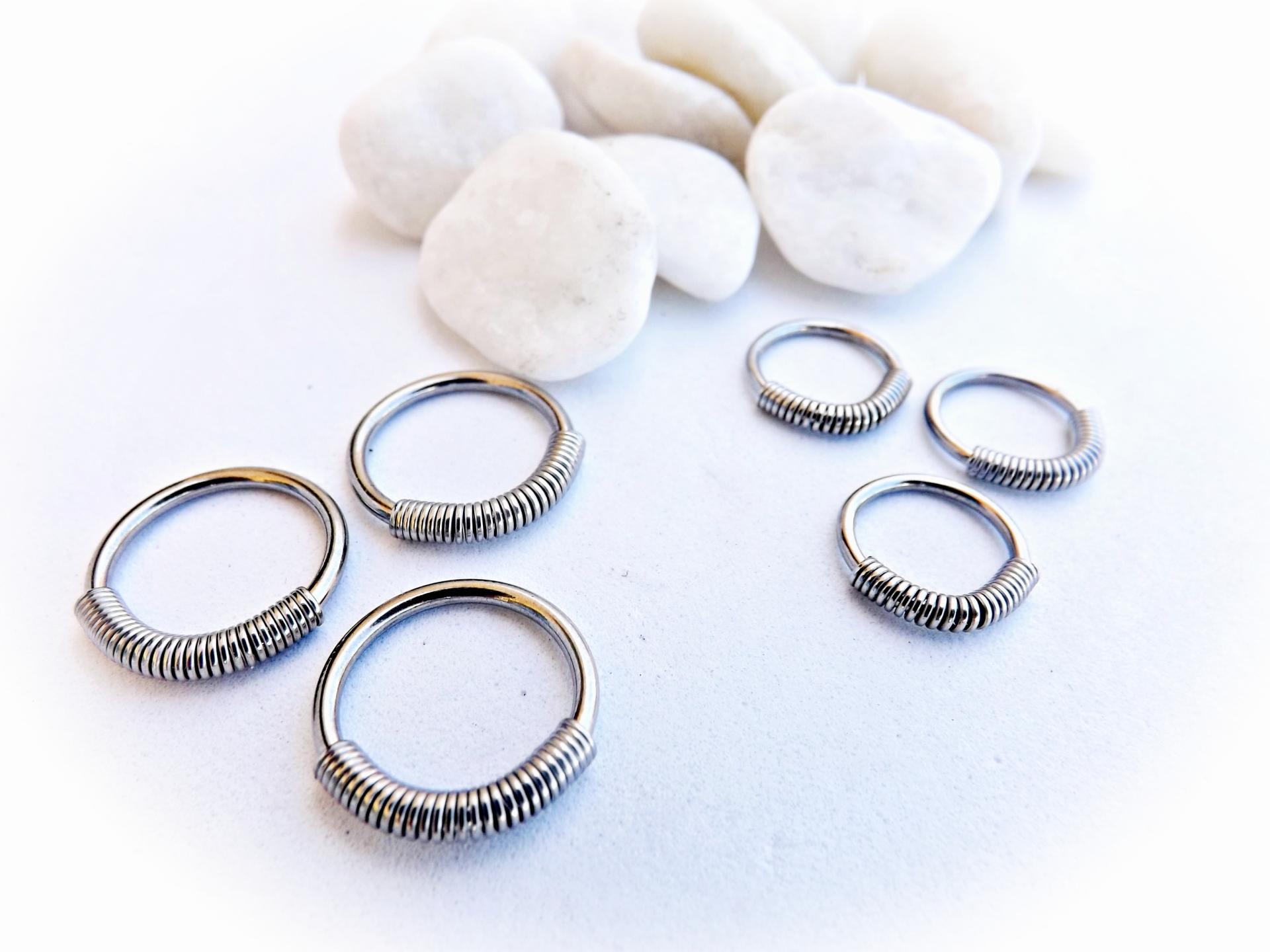 Steel Spring Wire Captive Ring BCR Body Piercing Jewellery