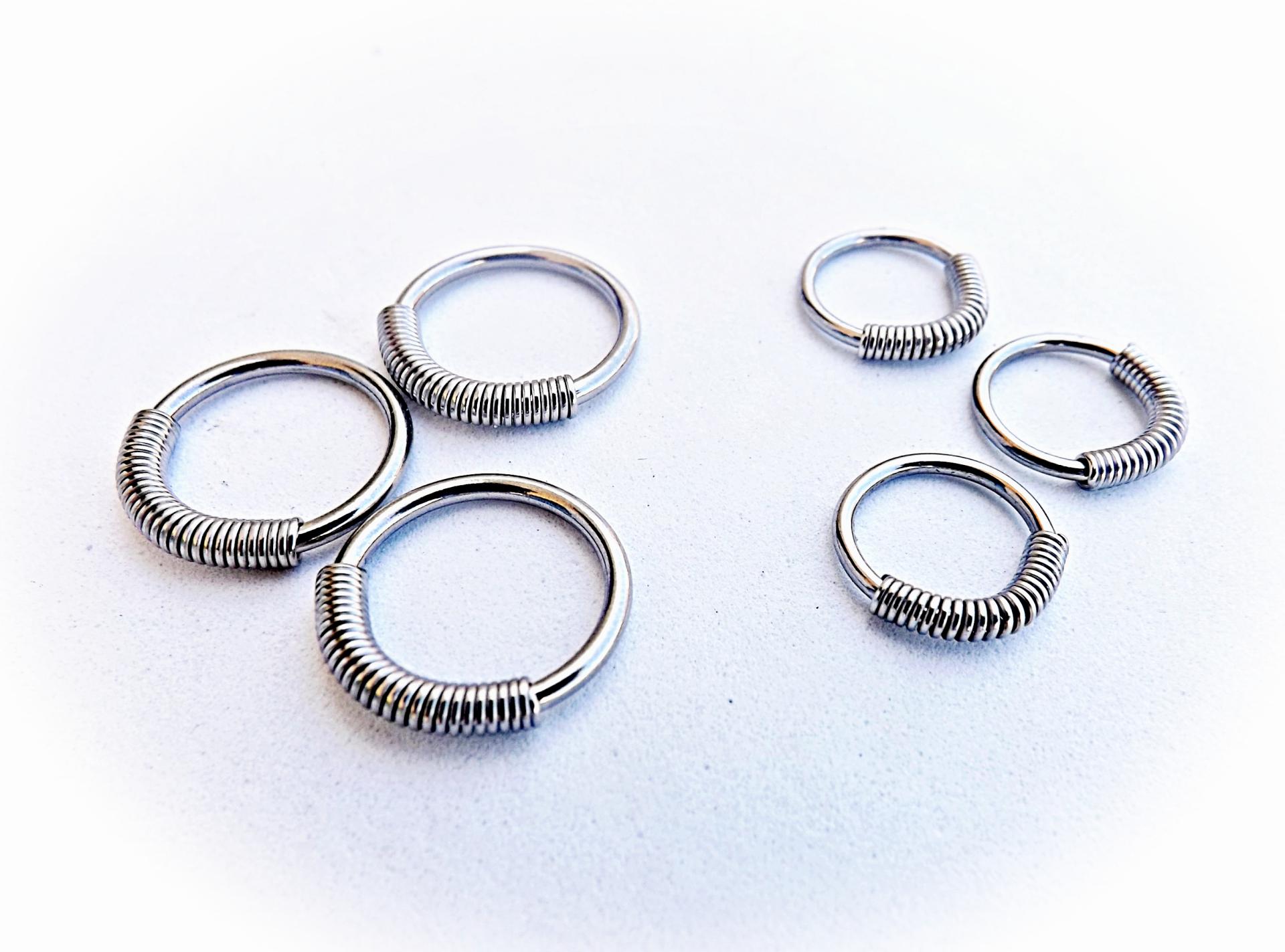 Steel Spring Wire Captive Ring BCR Body Piercing Jewellery