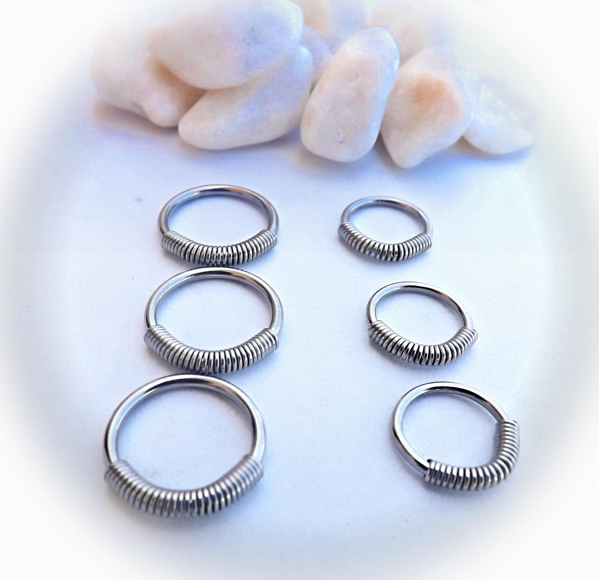 Steel Spring Wire Captive Ring BCR Body Piercing Jewellery