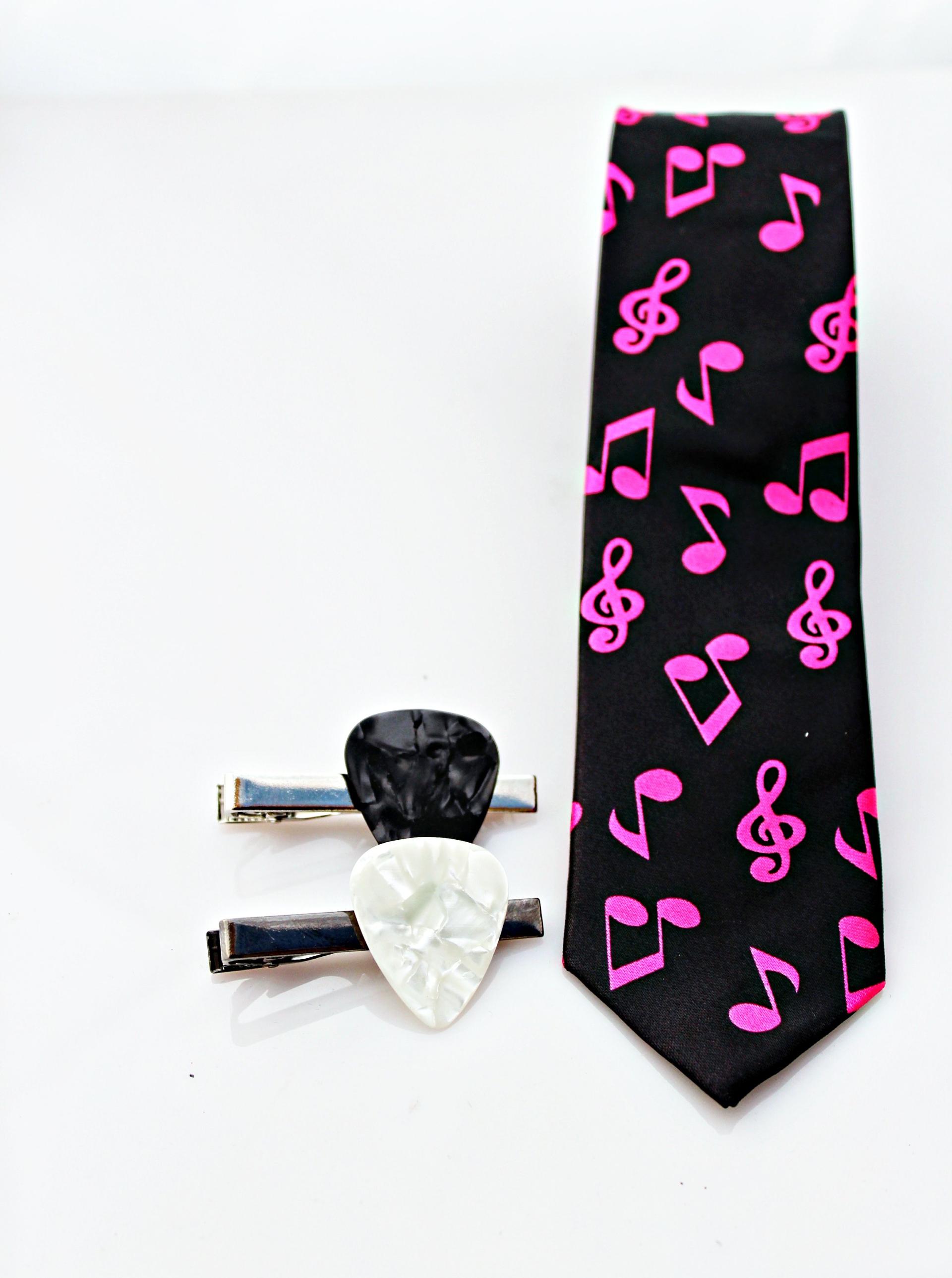 Guitar Pick Tie Bar / Tie Clip - Choice of Design