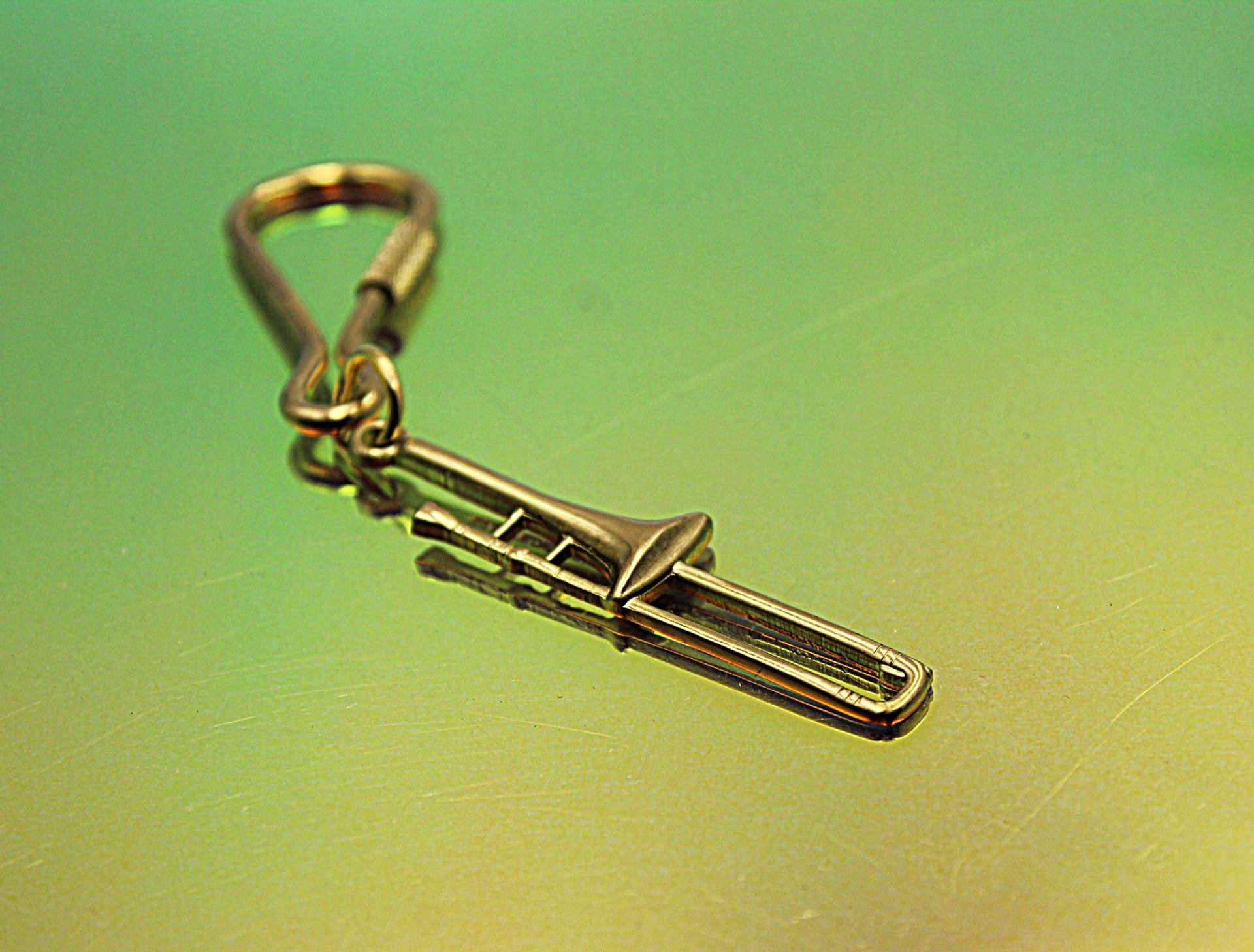 Trombone Keychain / Keyring