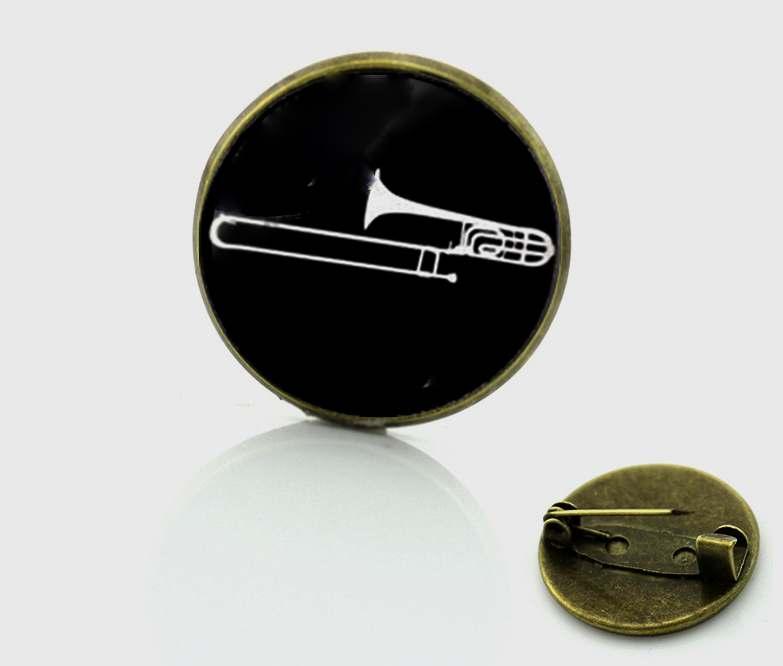 Trombone Pin Badge