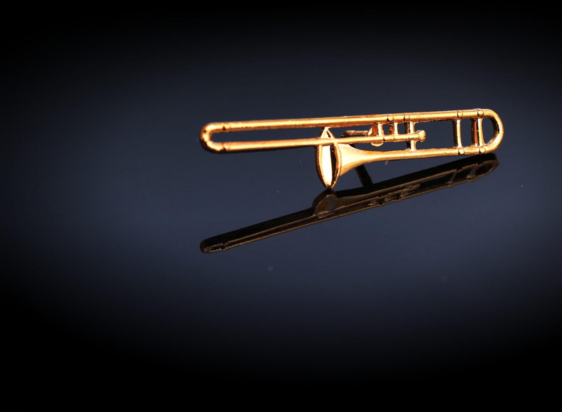 Trombone Pin Badge