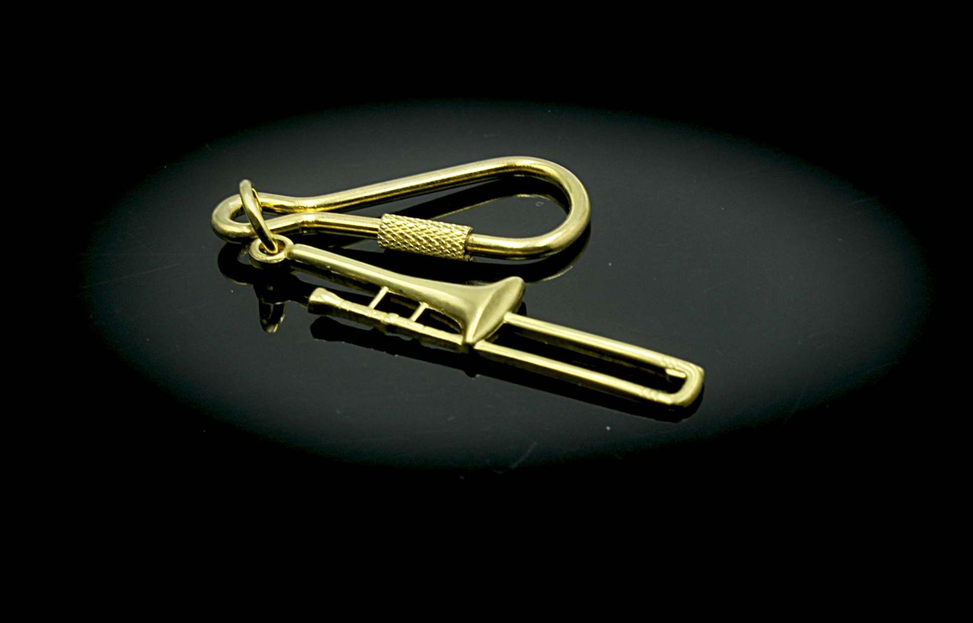 Trombone Keychain / Keyring