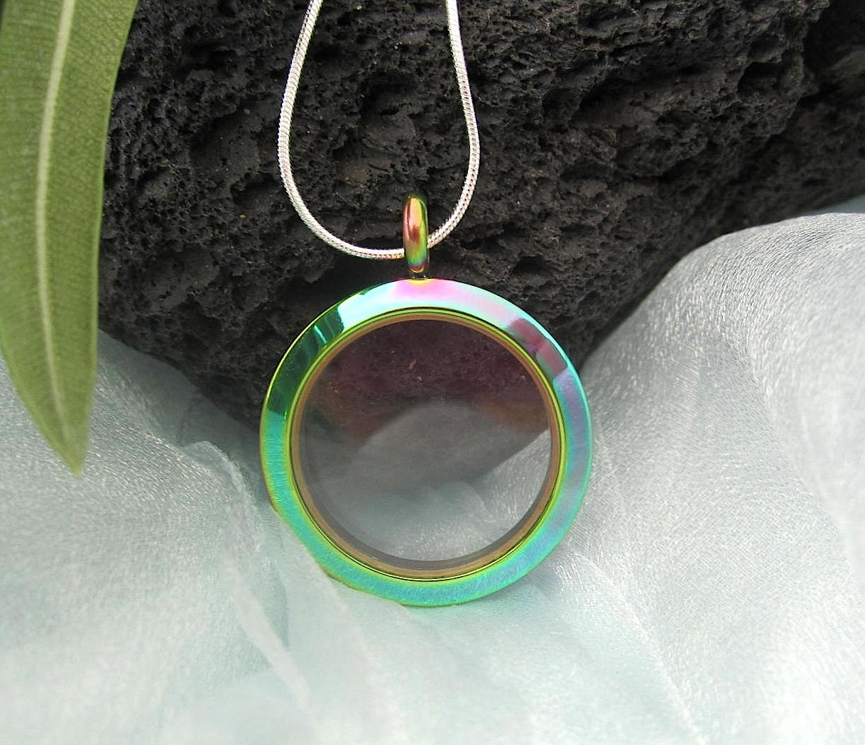 True Colors - Anodized Glass Circle Pendant