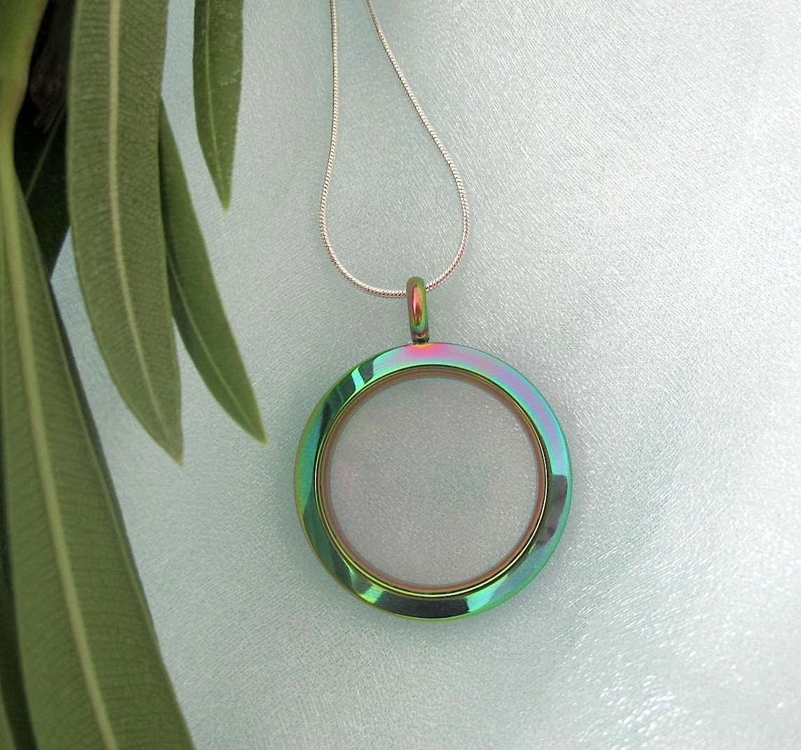 True Colors - Anodized Glass Circle Pendant