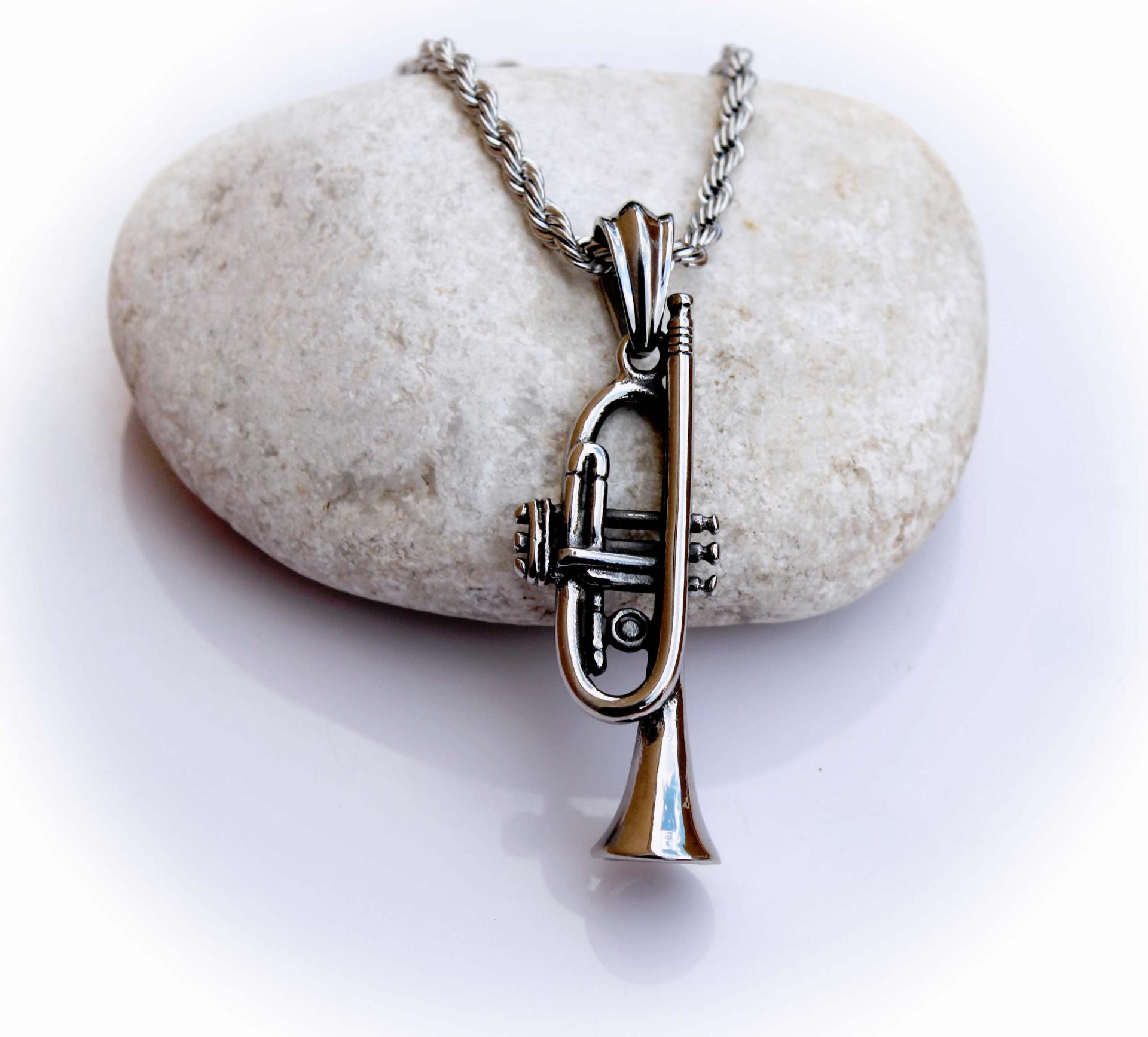 Trumpet Pendant - Stainless Steel