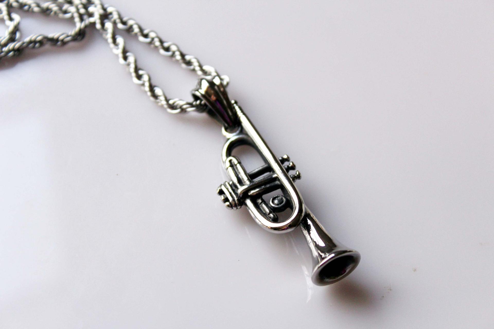 Trumpet Pendant - Stainless Steel