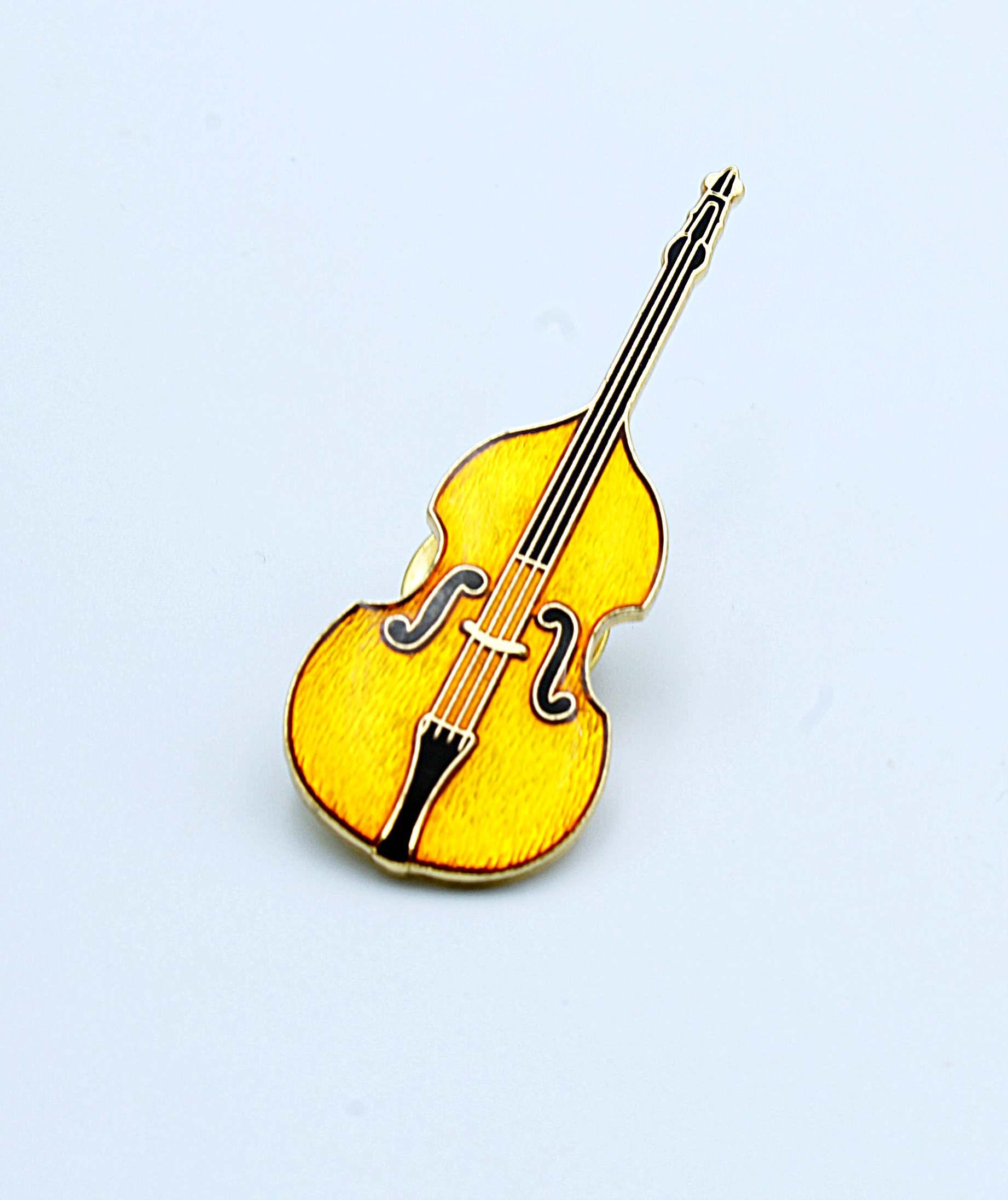 Upright Double Bass Pin Badge