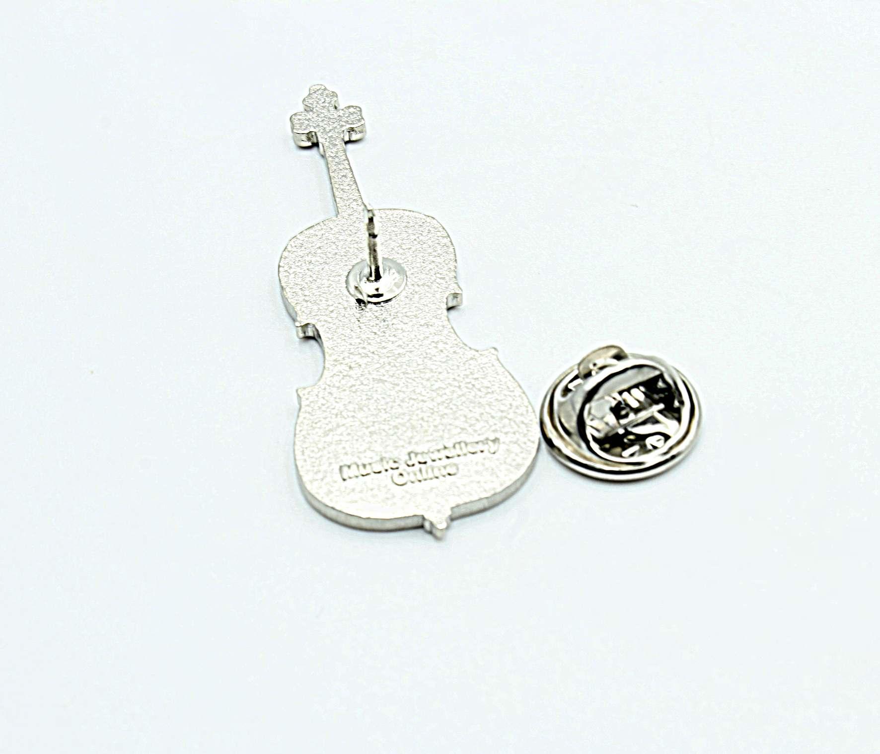 Cello pin badge from Music Jewellery Online