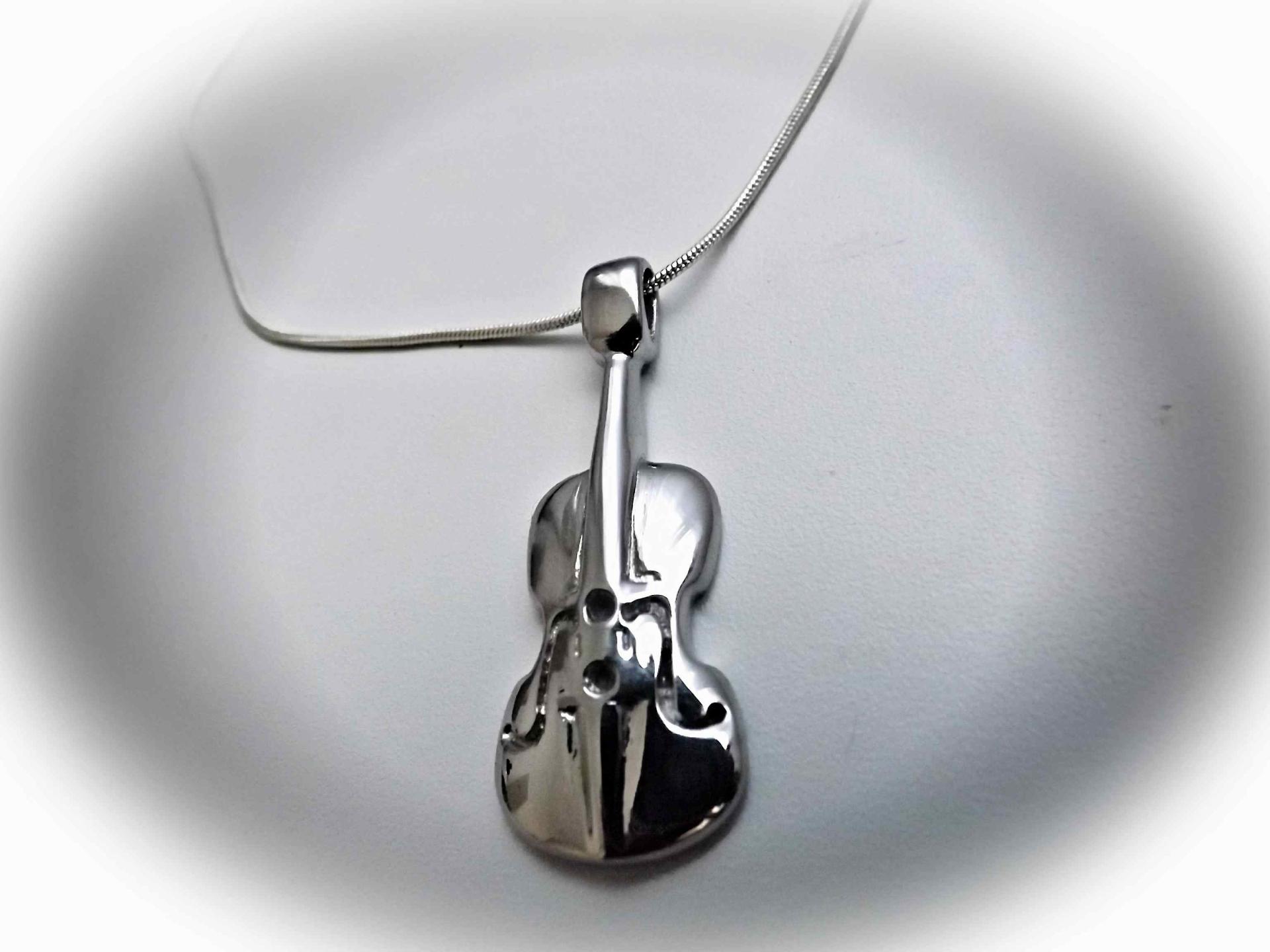 Viola/Double Bass Pendant in Stainless Steel