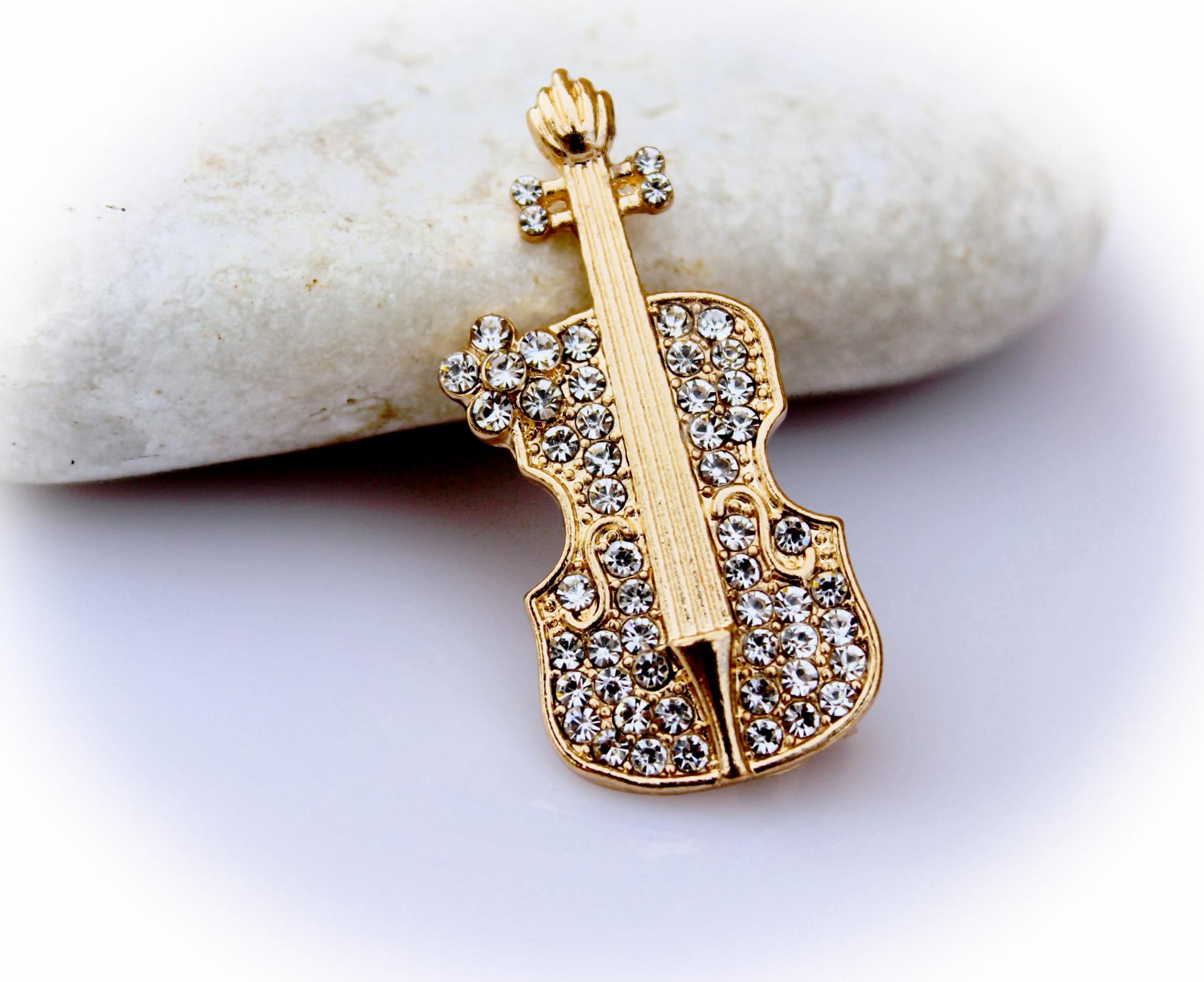 Violin Pin Brooch