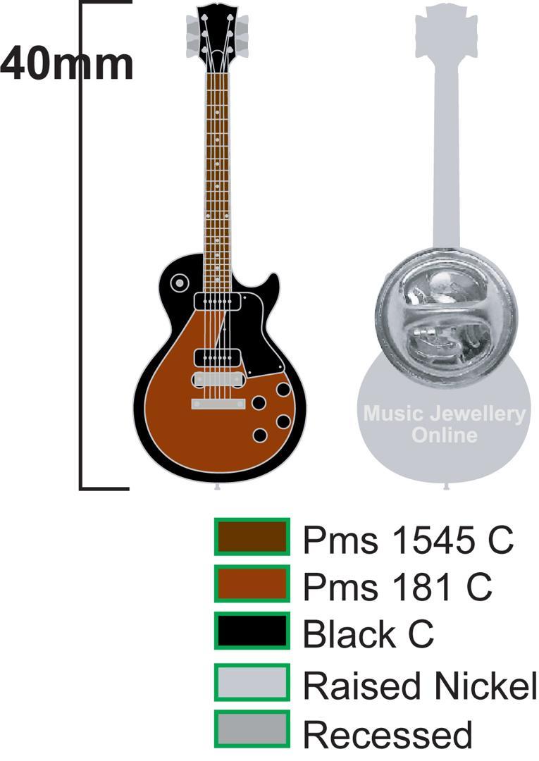 Guitar Pin Badge Sunburst Rare Special 55
