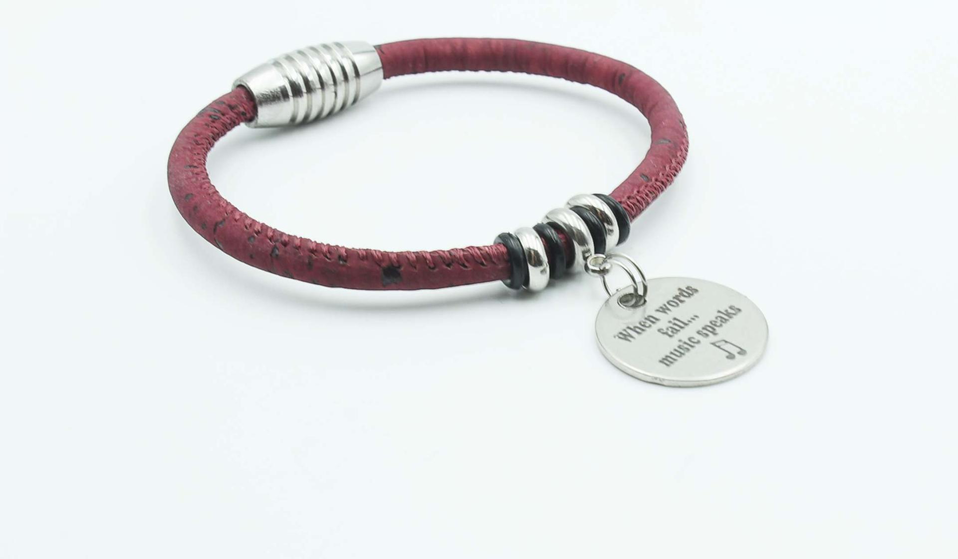 Red Wine Cork Music Bracelet From Chrissie C