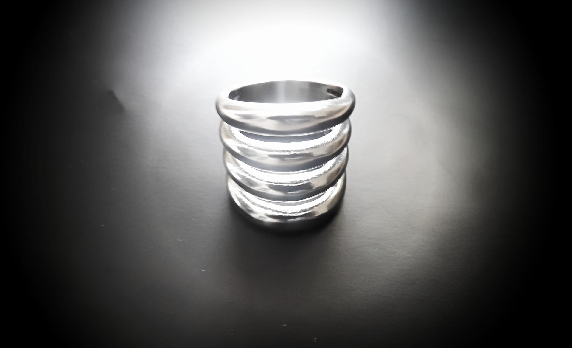 Wide Punk Styale Statement Ring - Stainless Steel