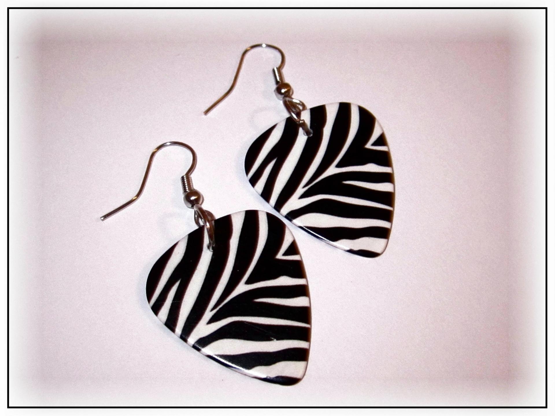 Zebra Print Earrings