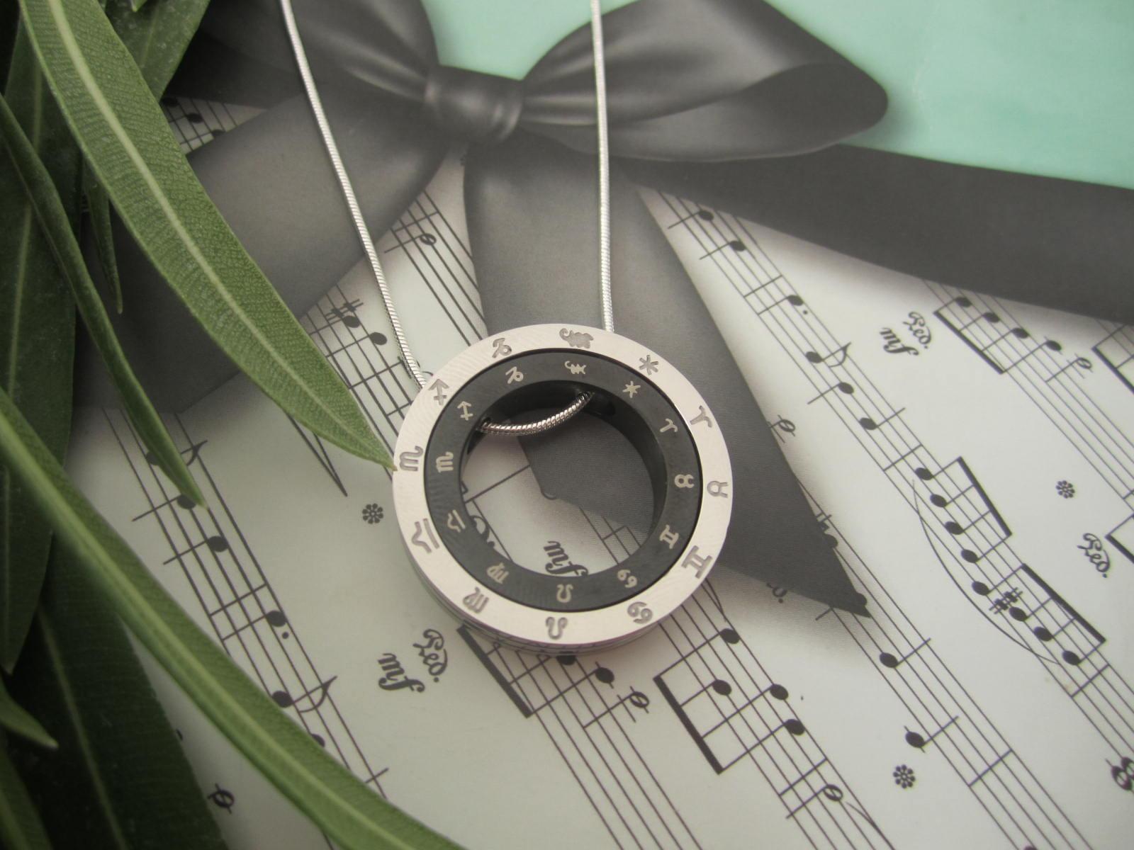 Zodiac Symbol Circle Pendant - "Signs" song