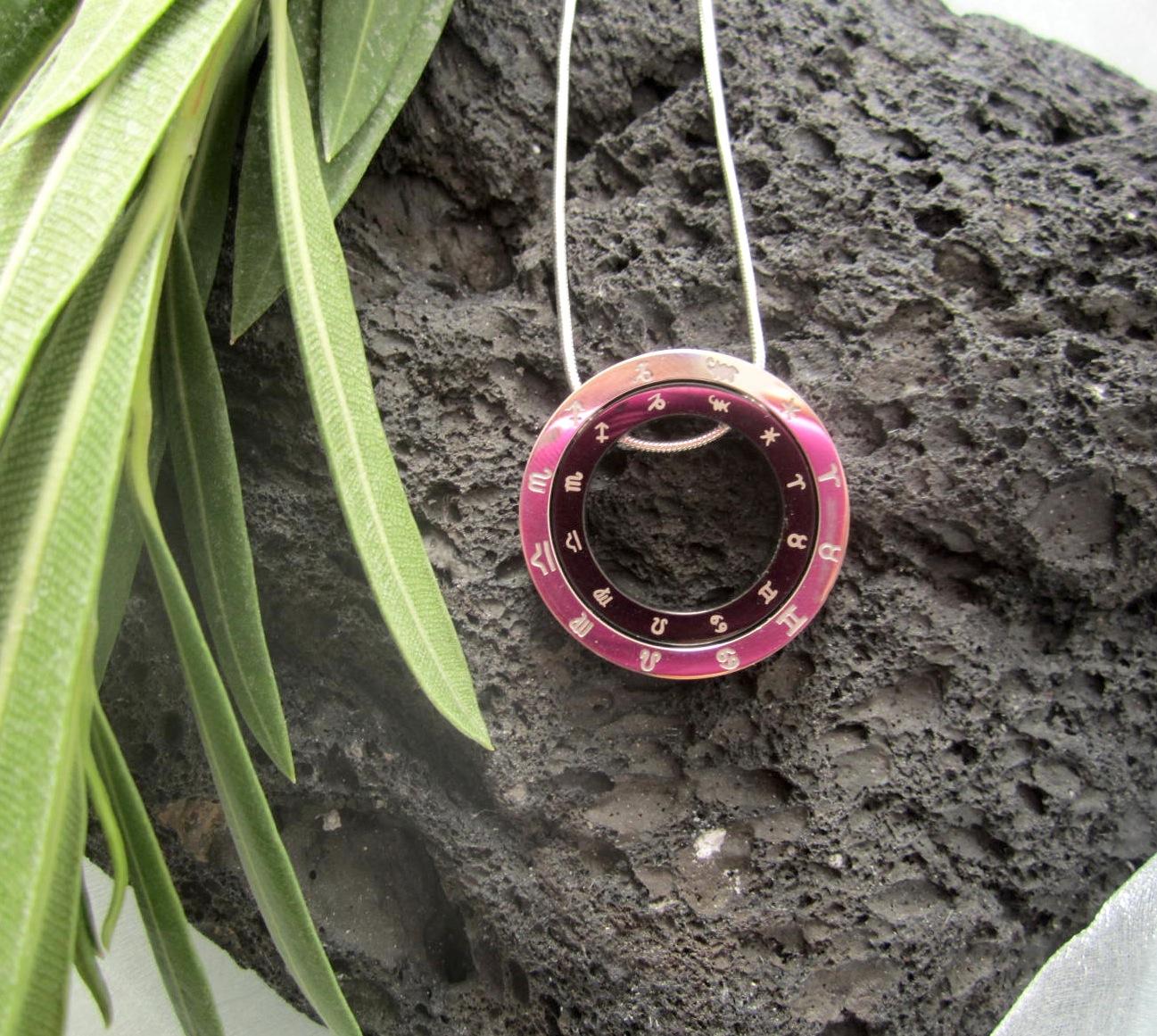 Zodiac Symbol Circle Pendant -  "Signs" song