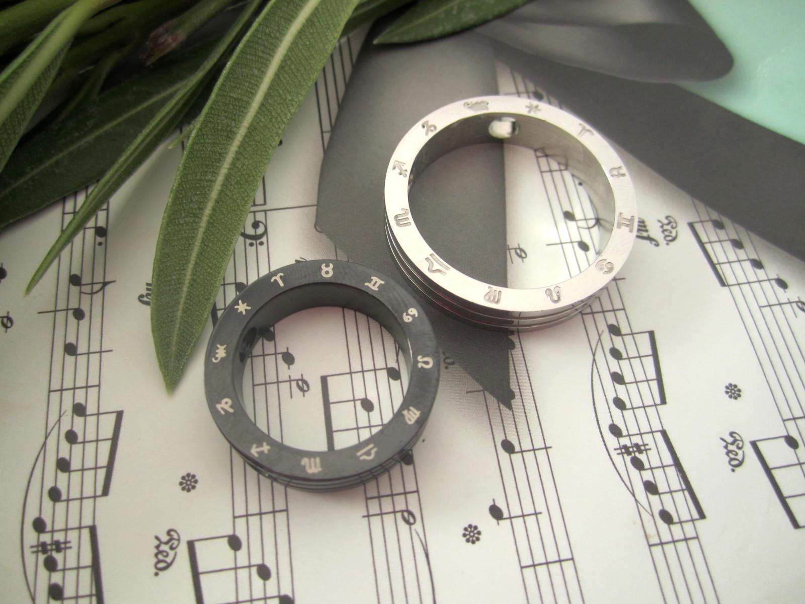 Zodiac Symbol Circle Pendant - "Signs" song