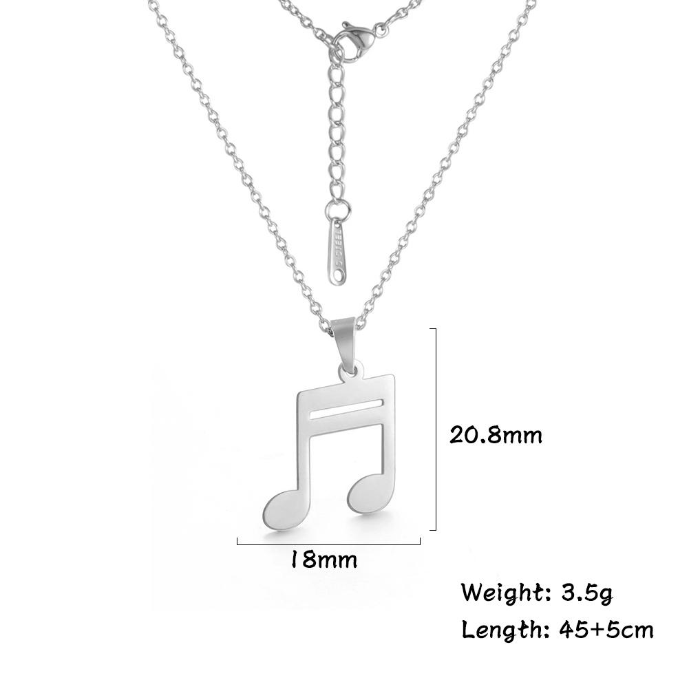 Music Pendant 16th Note In Stainless Steel