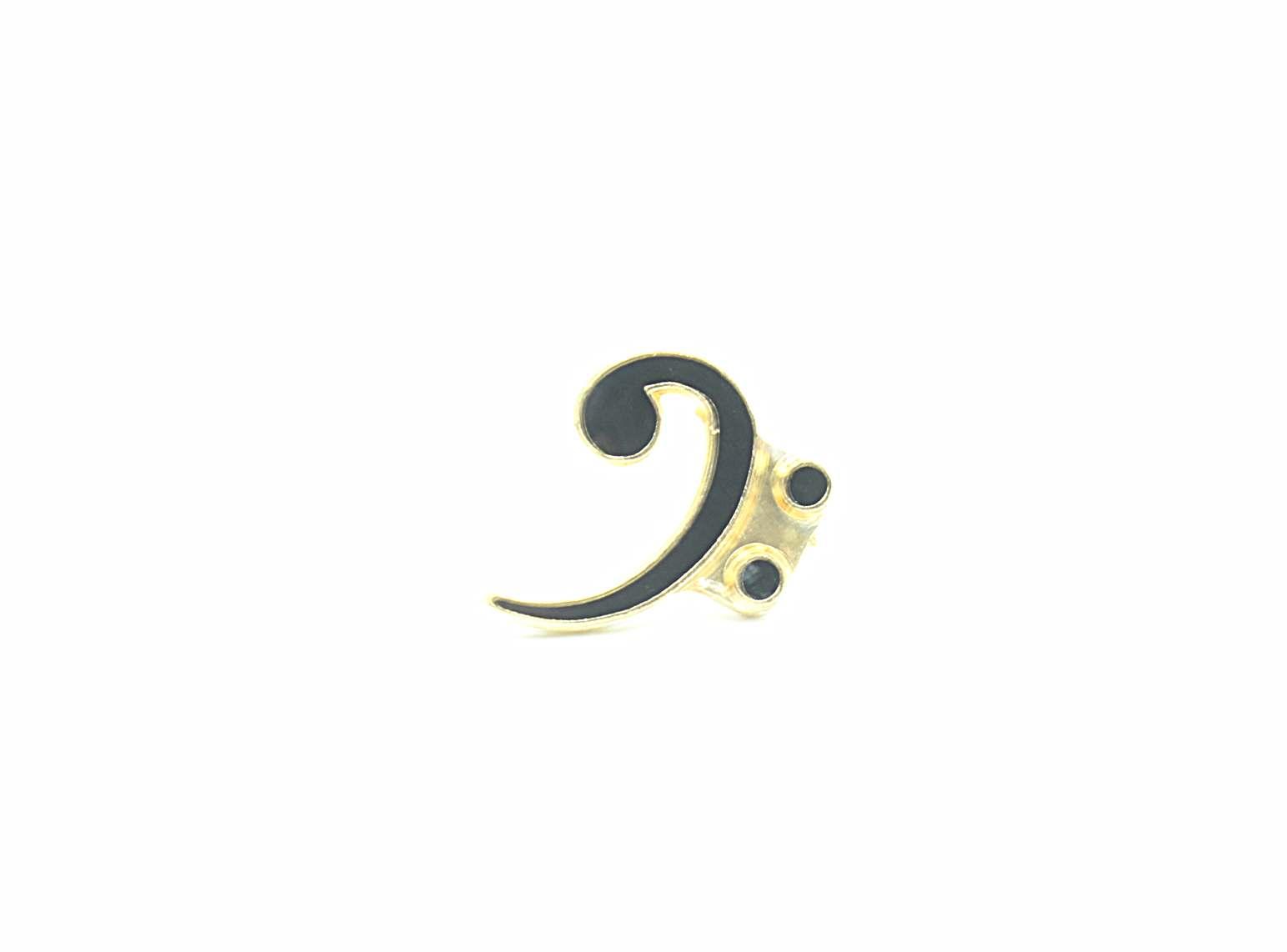 Bass Clef Pin Brooch