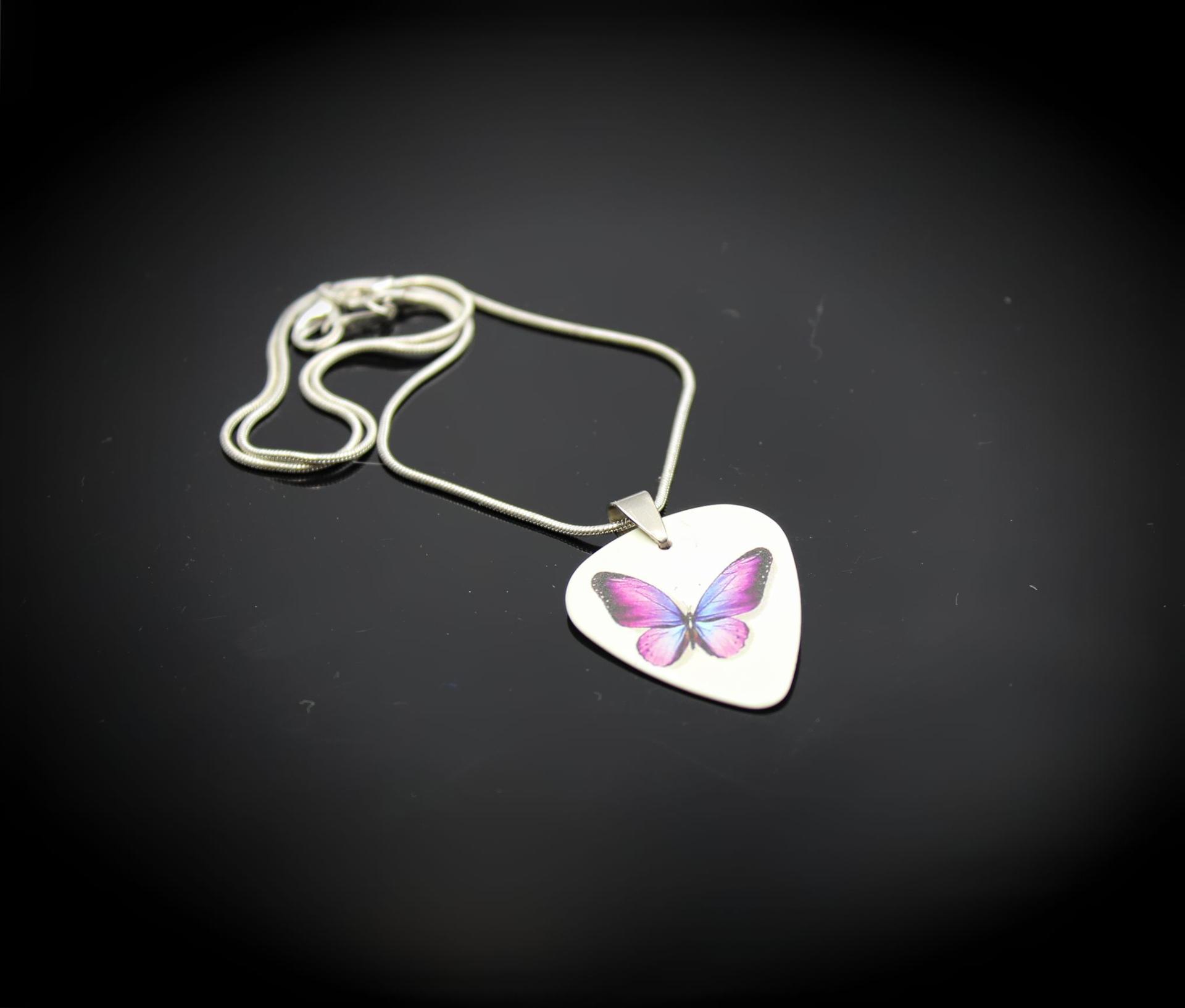 Guitar Pick With Butterfly Jewellery