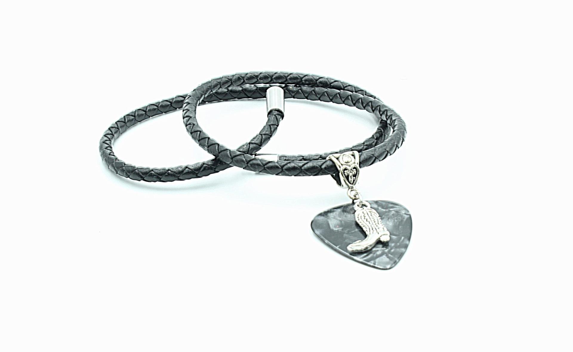 Cowboy Boot Necklace or Choker on Guitar Pick