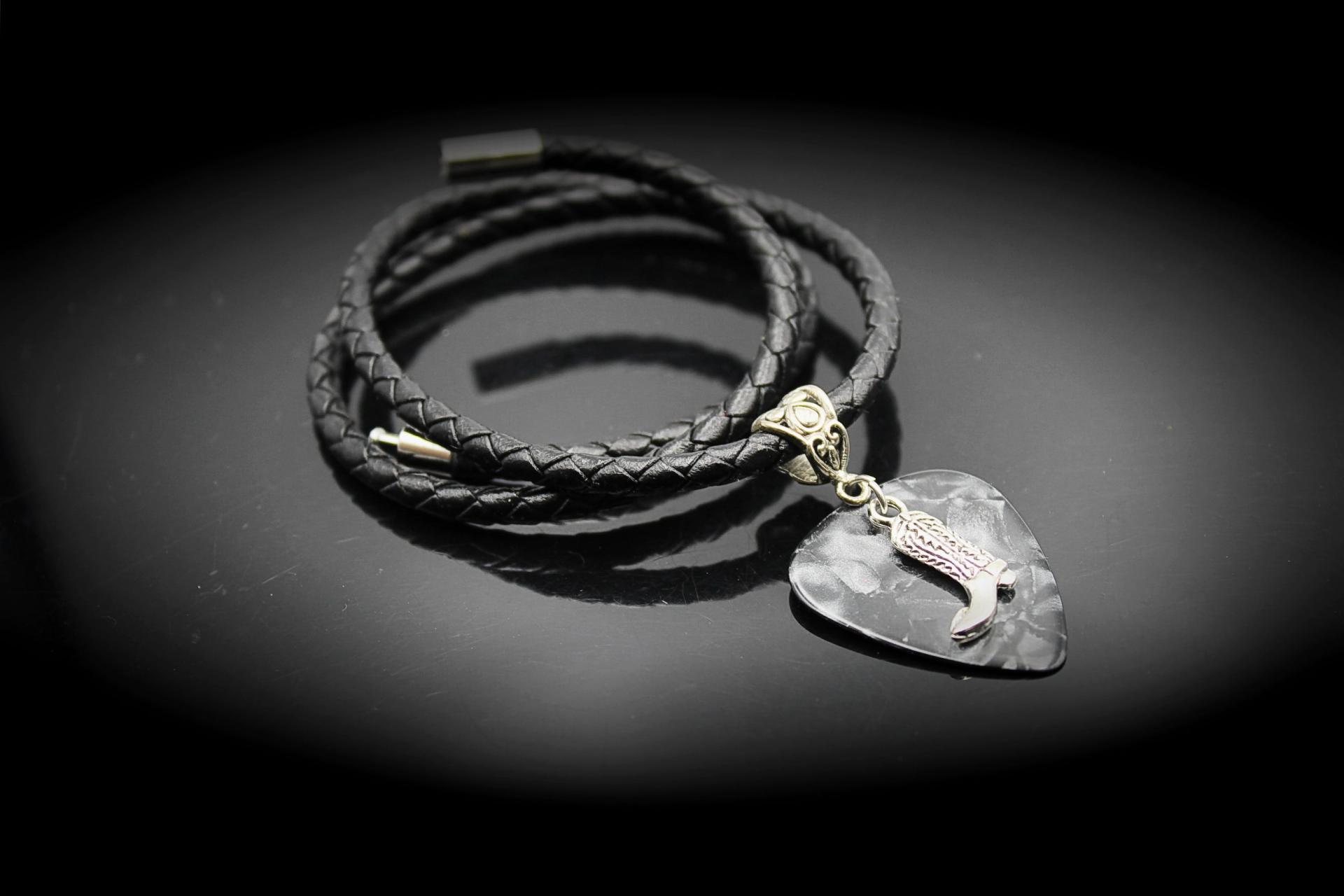 Cowboy Boot Necklace or Choker on Guitar Pick