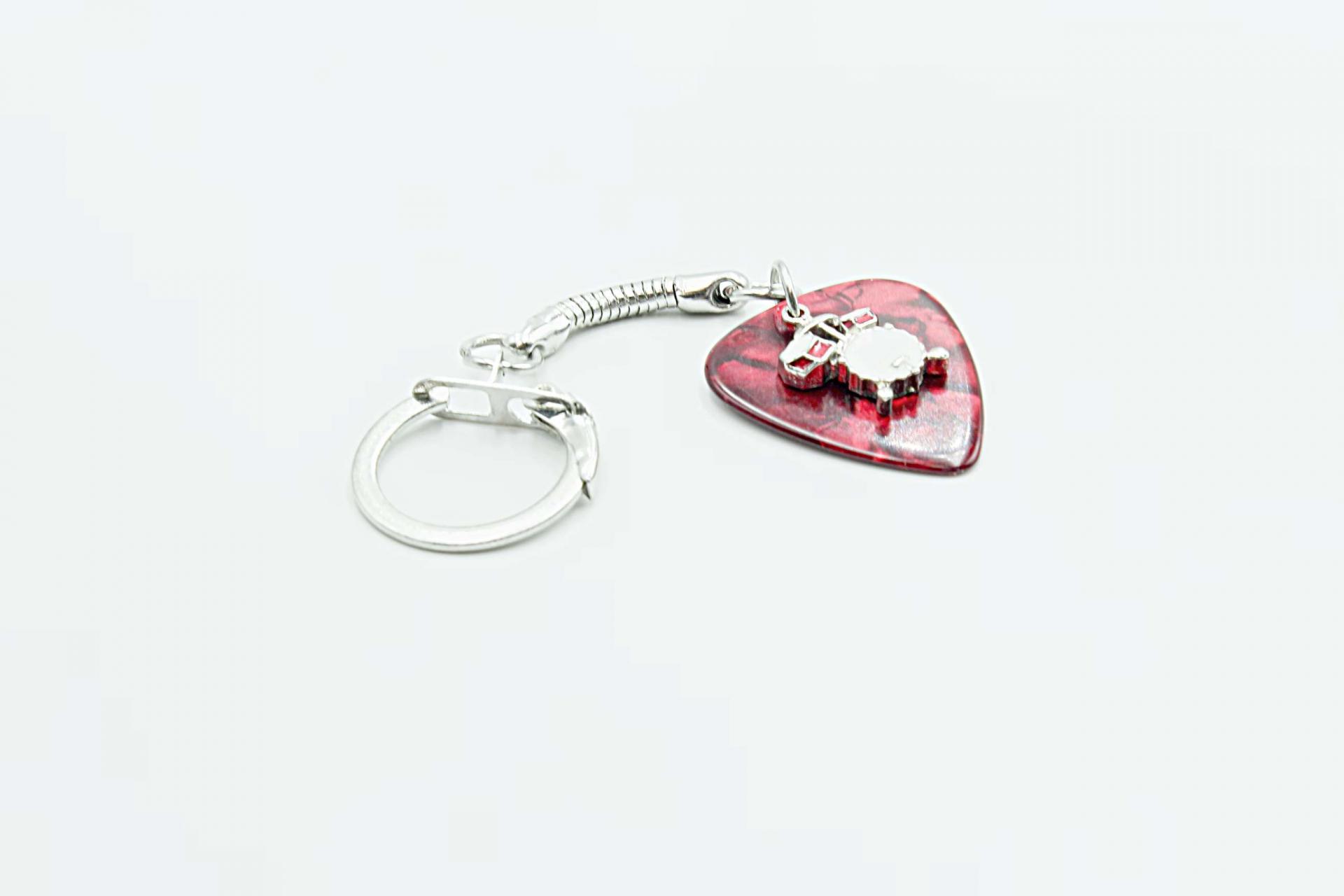 Drum Kit Guitar Pick Keychain