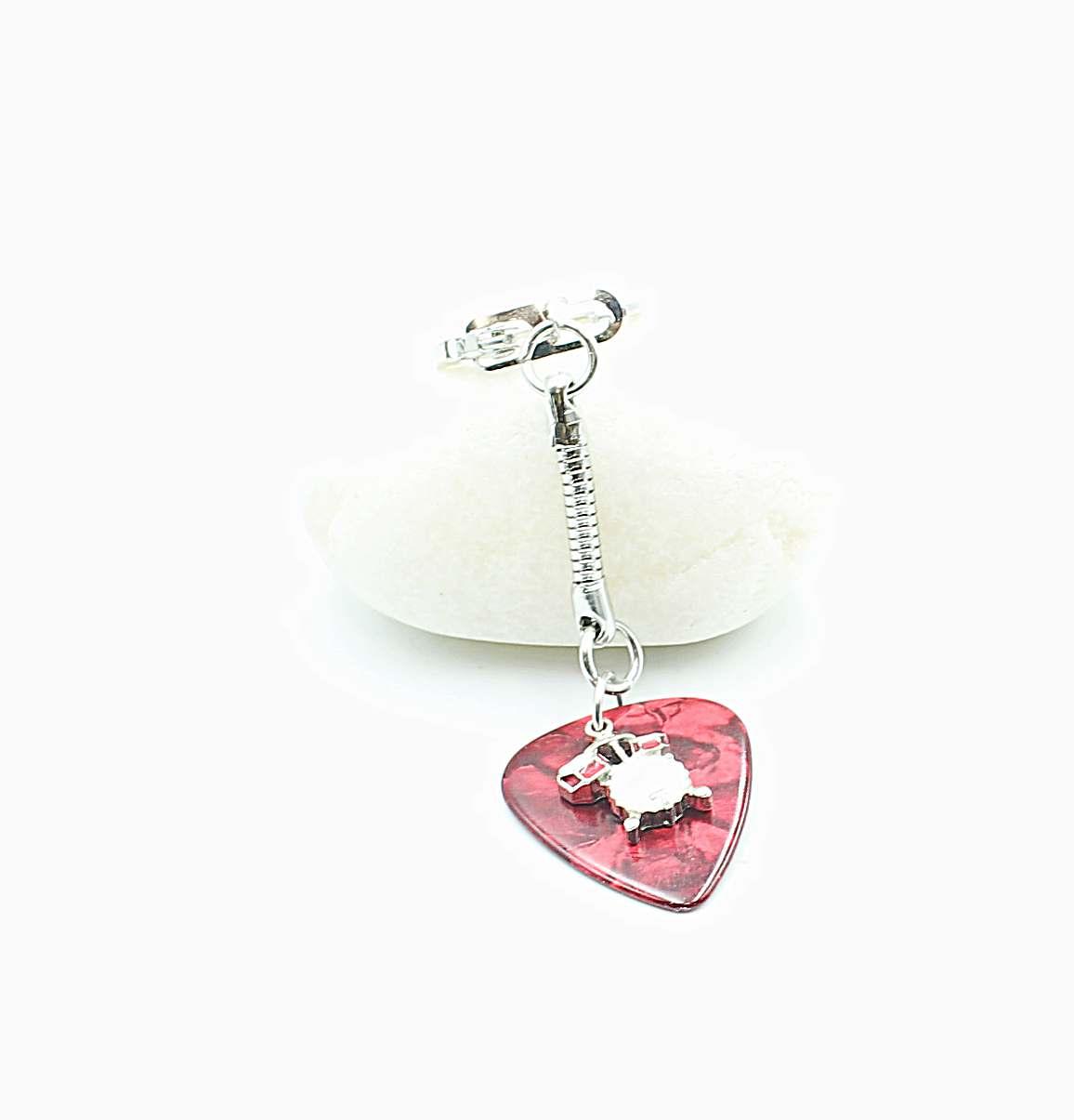 Drum Kit Guitar Pick Keychain