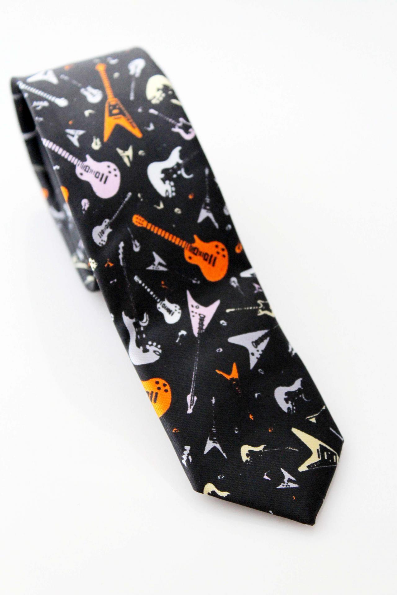 Guitar Tie -Music Note Tie
