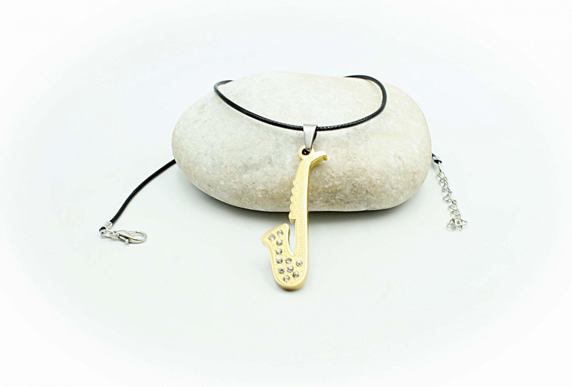 Sax Pendant in Gold - Stainless Steel