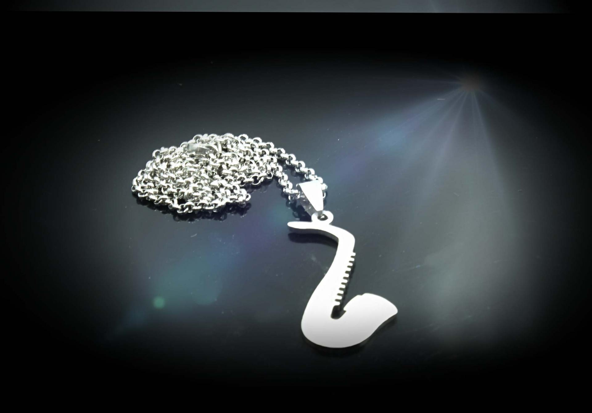 Saxophone Necklace Stainless Steel