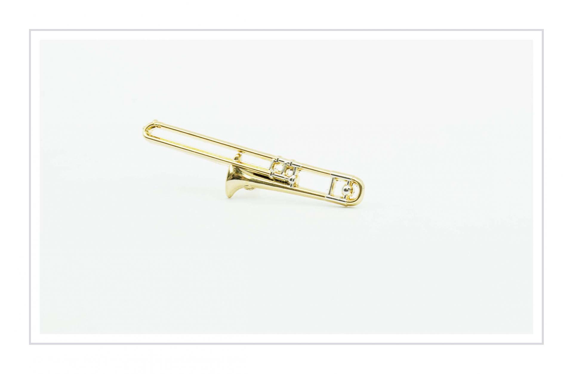 Trombone Pin Badge 3D Design