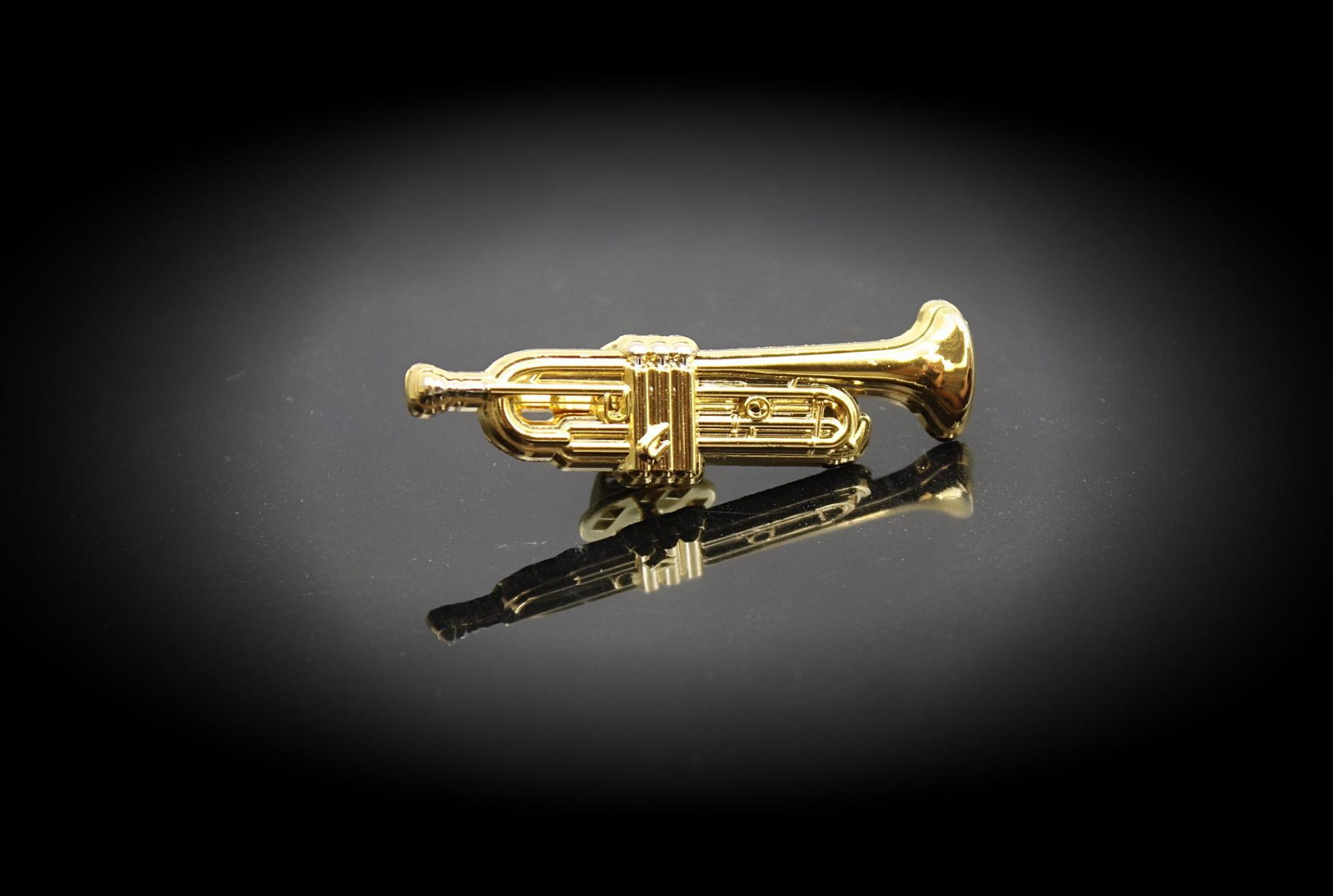 Trumpet Pin Badge 3D Design