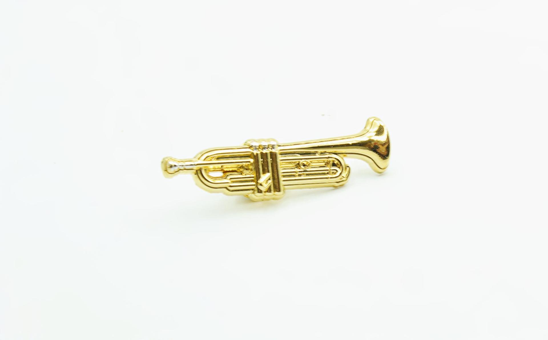 Trumpet Pin Badge 3D Design