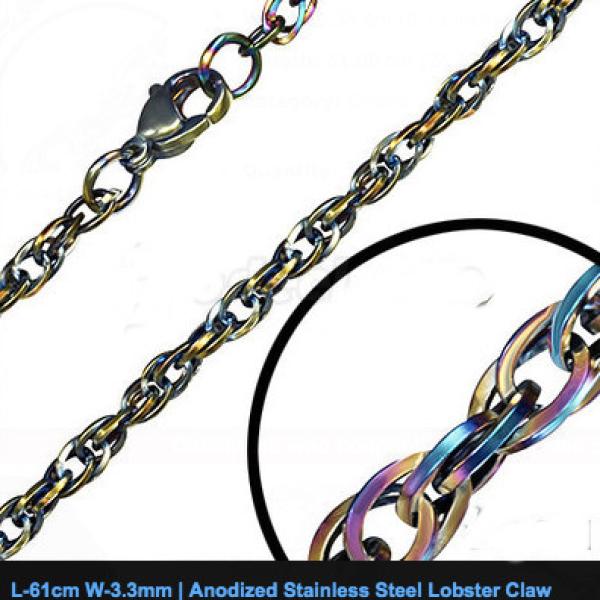 Anodized Stainless Steel Link Chain 61cm