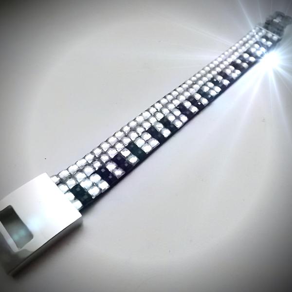 Keyboard Bracelet with Crystals